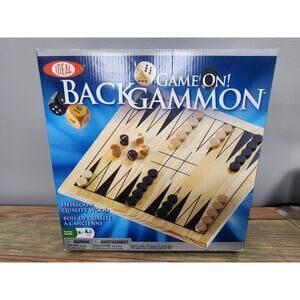 Ideal Game On! Backgammon Heirloom Quality Wood Gameboard NEW 8+